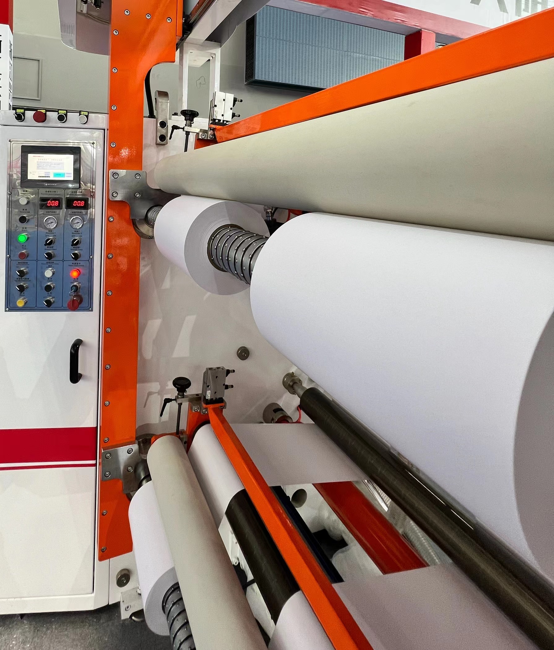 1600mm Width Adhesive Label And Paper Slitting Rewinding Machine 